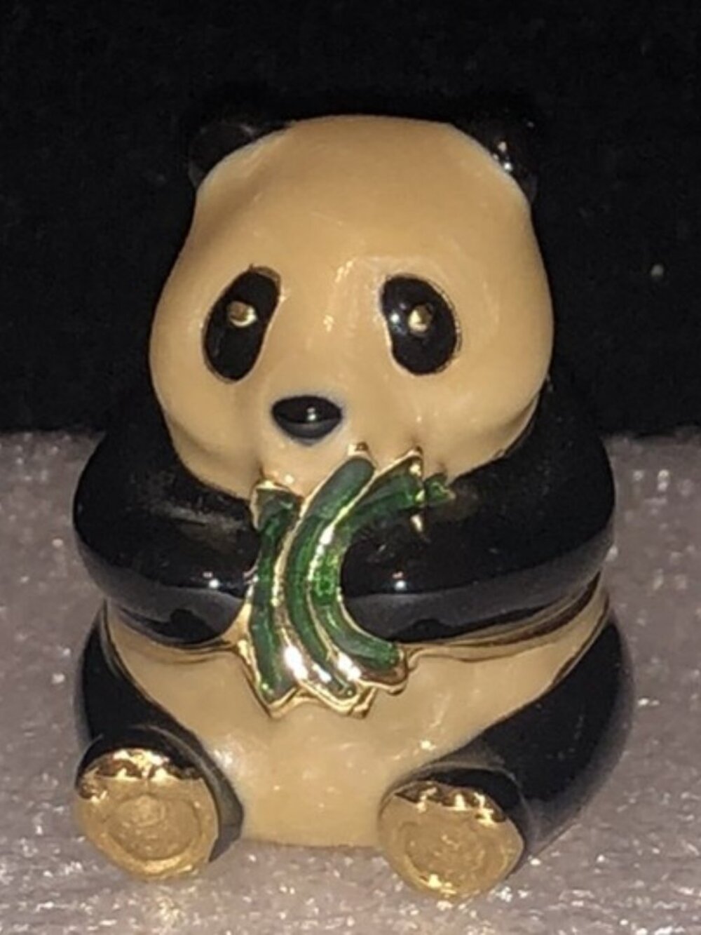 Vintage Estee Lauder 1993 Knowing Panda Solid Perfume Compact Rare